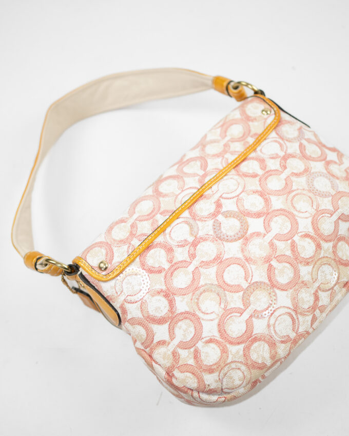 Vintage Coach Signature Sequin Shoulder Bag – Blush Pink
