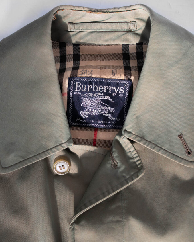 Vintage Burberrys Olive Cotton Coat - S