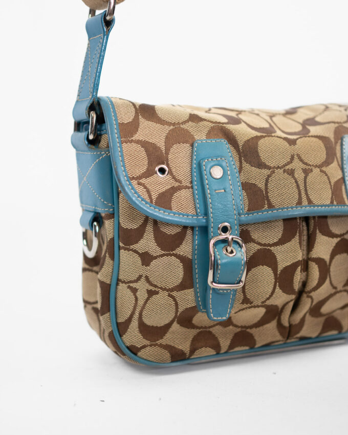 Vintage Coach Signature Buckle Crossbody