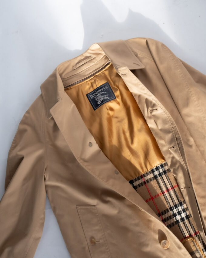 Vintage Burberrys Beige Coat with Removable Lining - S