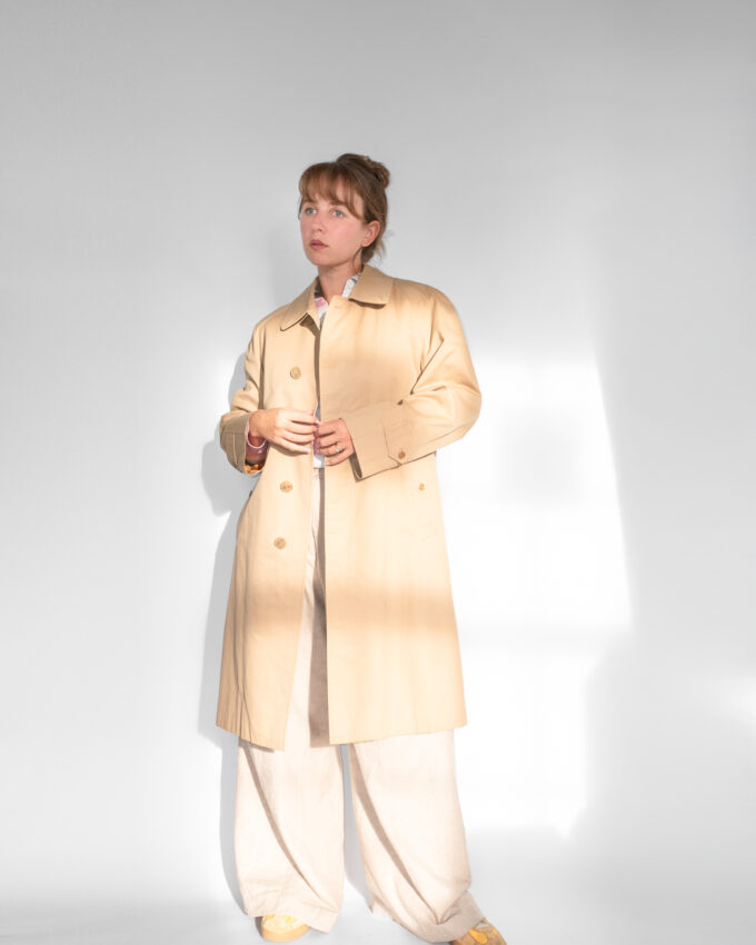 Vintage Burberrys Beige Coat with Removable Lining - S