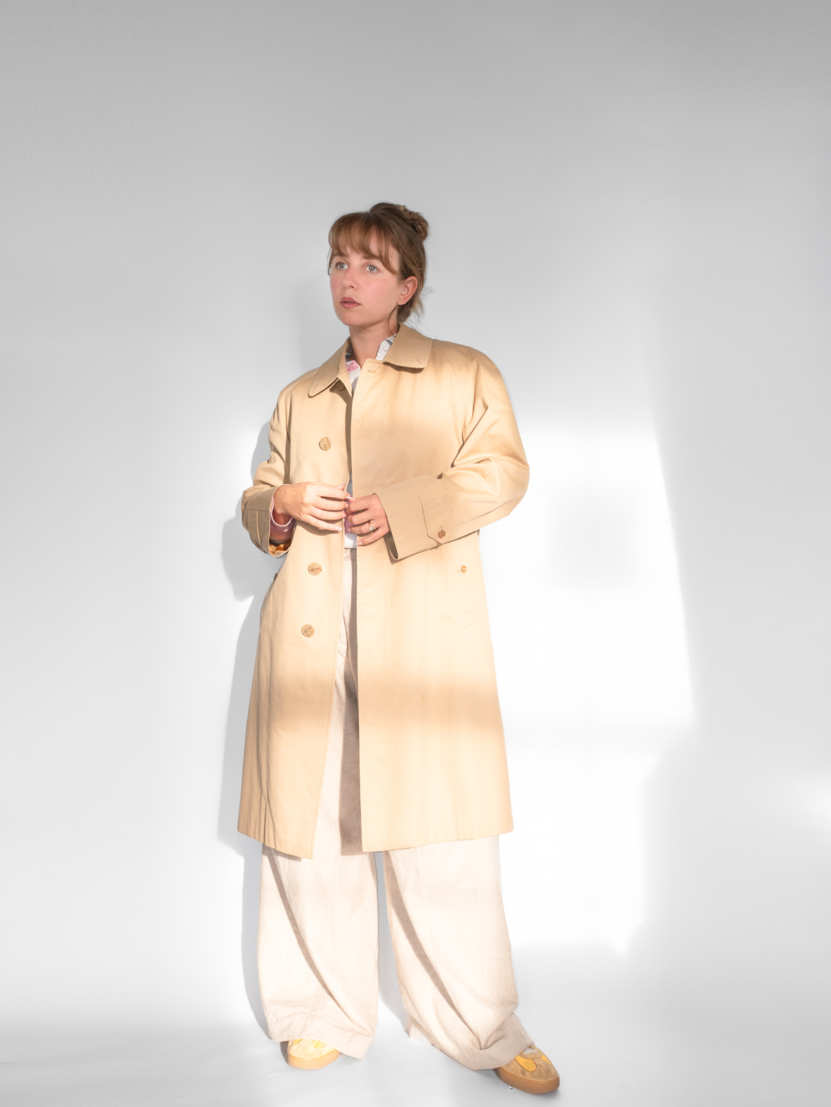 Vintage Burberrys Beige Coat with Removable Lining - S - Image 9