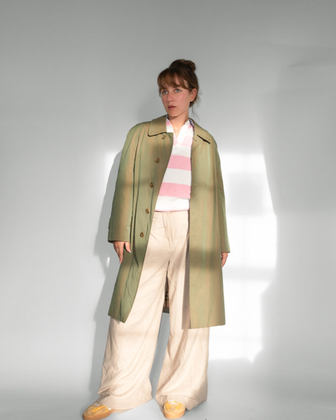 Vintage Burberrys Olive Cotton Coat - S