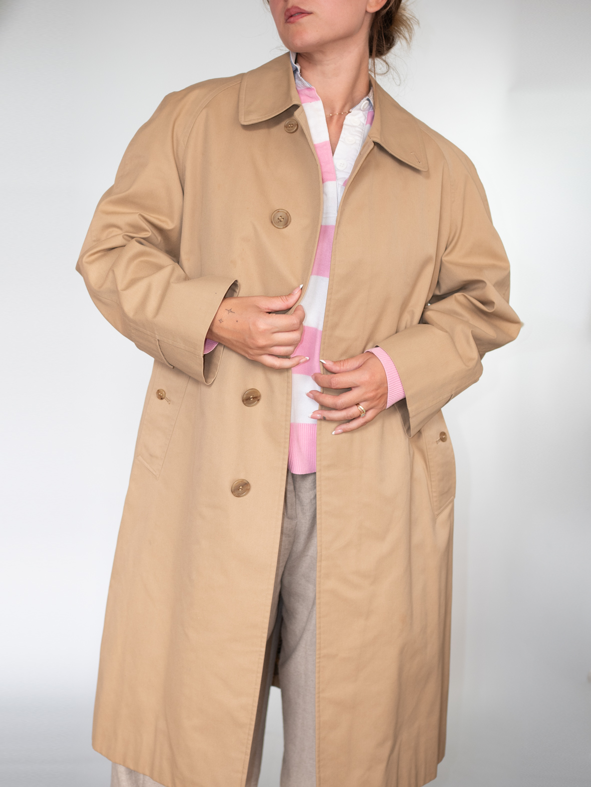 Vintage Burberrys Beige Coat with Removable Lining - S - Image 11